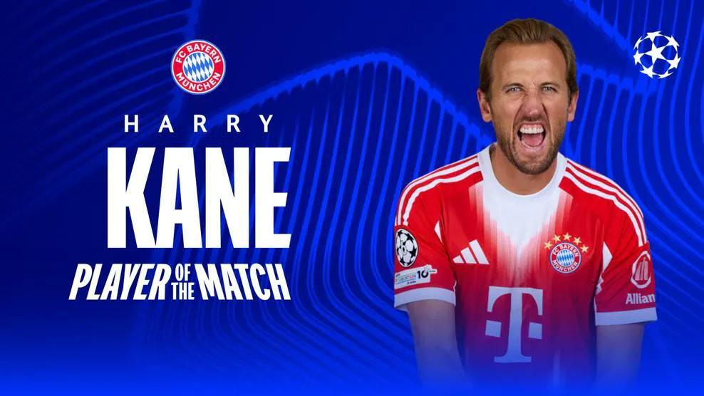 开云体育平台-梅开二度，凯恩当选拜仁vs圣吉罗斯全场联合最佳球员