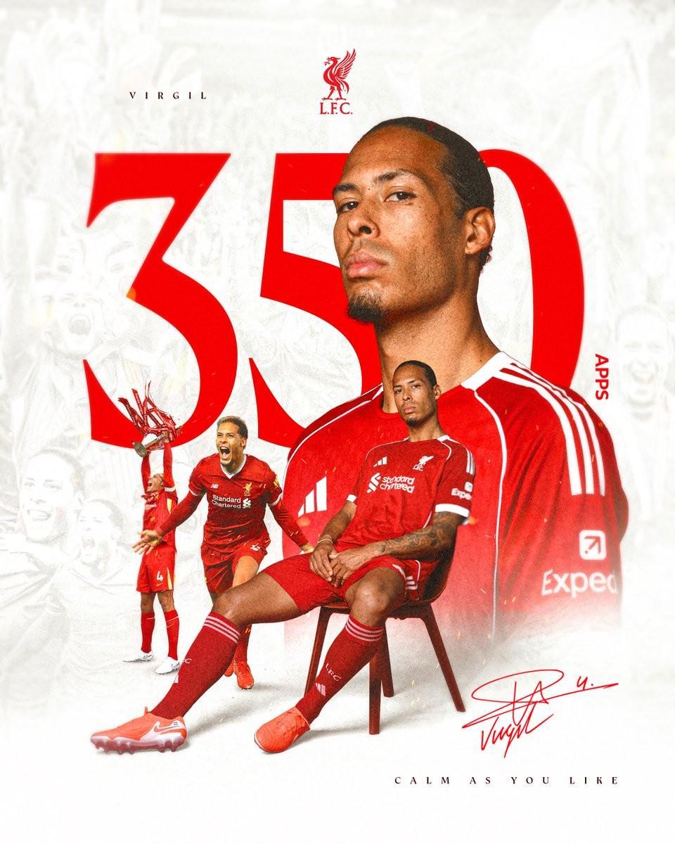 开云体育-里程碑之战，范戴克迎来利物浦生涯第350次出场